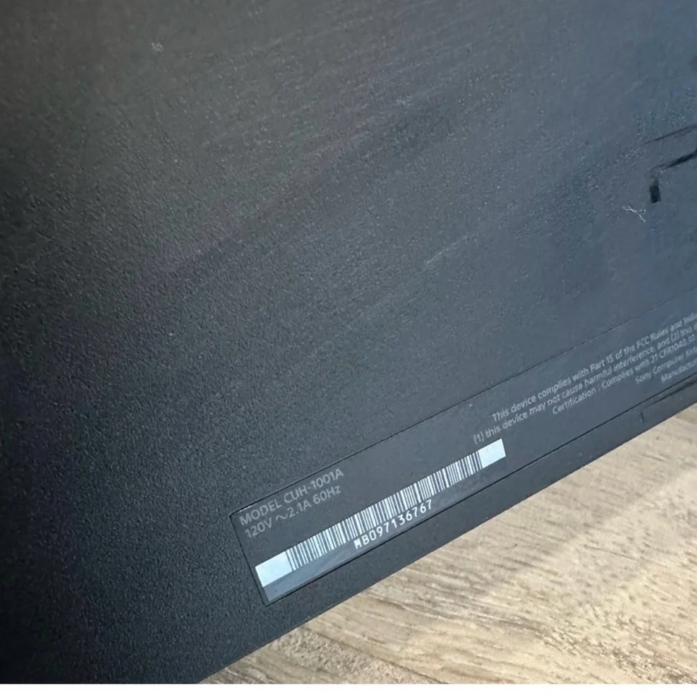 Sony PlayStation 4 Slim Matte and Gloss Black Console with Cables